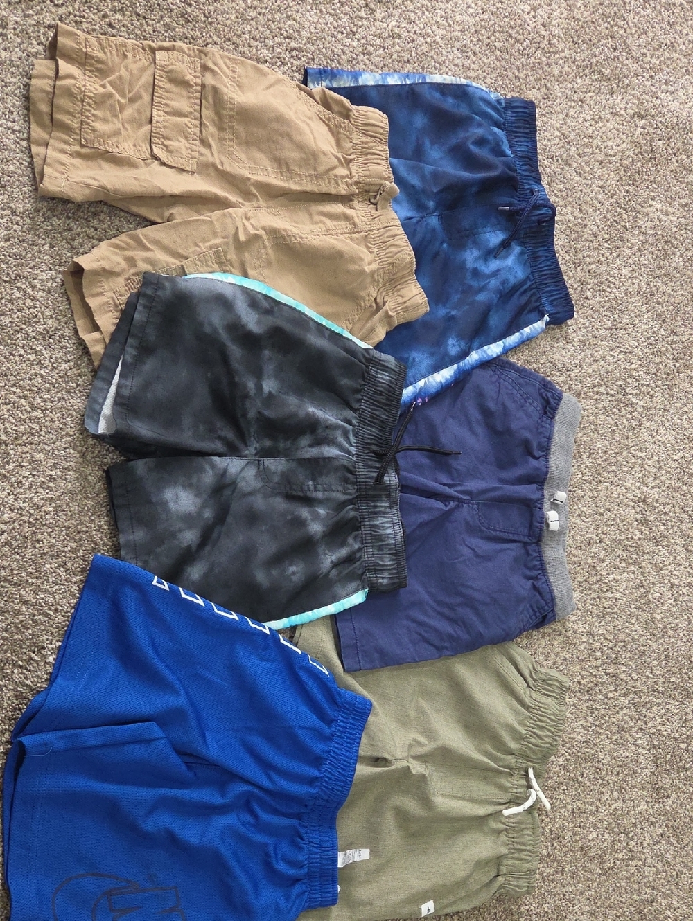 Kids Elastic-Waist Casual Shorts - Blue, Tan, Black, Olive